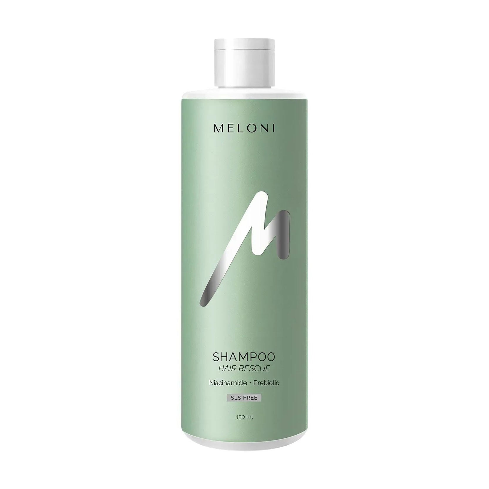 Зміцнювальний безсульфатний шампунь для волосся MELONI Hair Rescue Shampoo проти випадіння, з ніацинамідом та пребіотиком, 450 мл